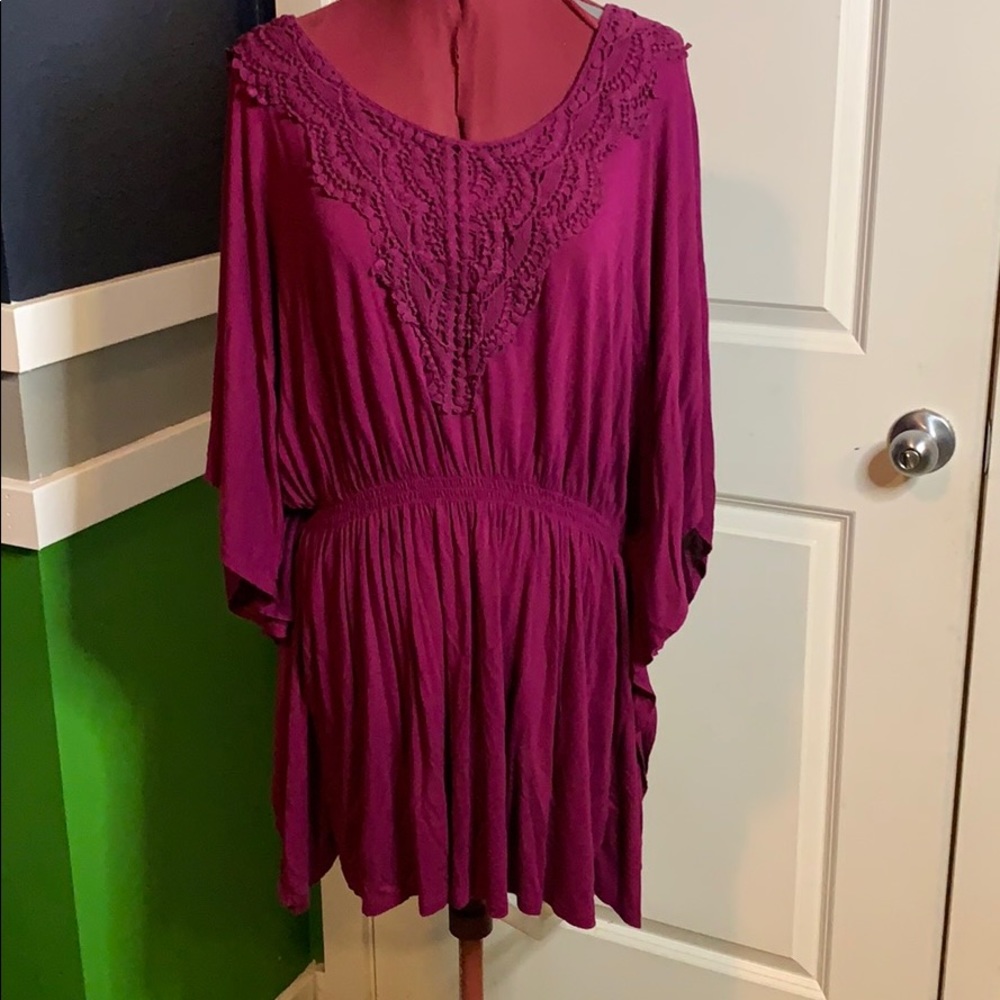 Purple flowing top